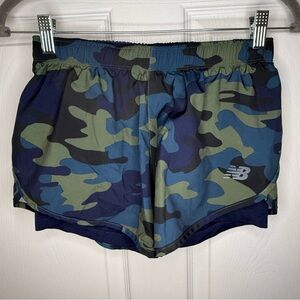 New Balance Camo Print Running Shorts Size XS GUC